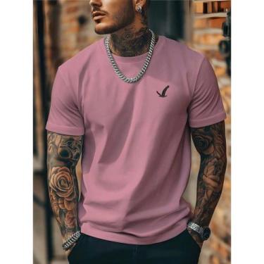 Imagem de Camiseta Masculina Aguia Camisa 100% Algodao Blusa Malha Premium Lança