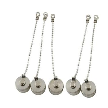 Imagem de ZCZQC 5 peças Capa protetora de latão com corrente para adaptador de conector SO-239 SO 239 fêmea tipo N e fêmea UHF