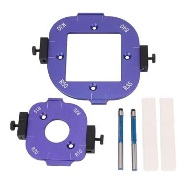 Imagem de Modelos de raio de canto redondo para marcenaria, ferramenta auxiliar de corte em acrylic para tábuas de madeira R10 R15 R20 R25 R30 R35 R40 R50, com aparador