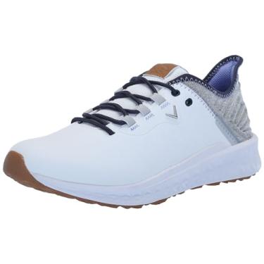 Imagem de Callaway Sapato de golfe feminino La Jolla Sl, Branco/Azul marinho, 6 Wide