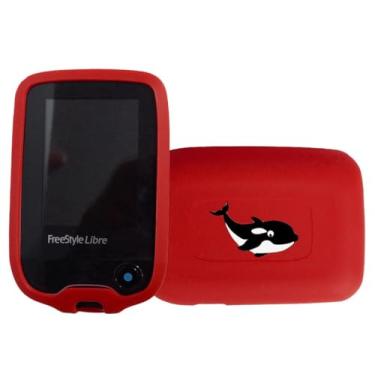 Imagem de SNK Capa de silicone Designed-Orca para Freestyle Libre 3 Freestyle Libre 2 (vermelha)