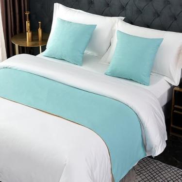 Imagem de Cama, corredor, lenço, colchas, luxuoso, confortável, cor sólida, corredores e cachecóis, liso, simples, proteção de cama, hotéis, decoração de casa, Queen, toalha de cama king size, capa de