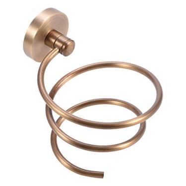 Imagem de Suporte de Rack de Secador de Cabelo de Latão Sólido, Prateleira Organizadora de Banheiro à Prova de Ferrugem para a Maioria Dos Secadores de Cabelo, Suporte de Parede Oculto,