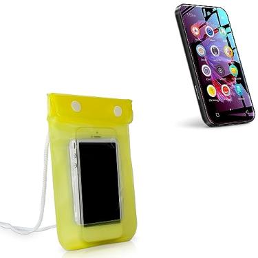 Imagem de BoxWave Capa compatível com TIMMKOO WiFi Mp3 Player – bolsa à prova d'água, cordão de transporte triplo selado – amarelo