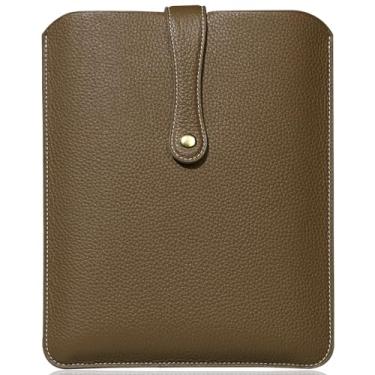 Imagem de Rmawrad Capa de couro genuíno para laptop de 13 polegadas, precisamente compatível com MacBook Pro M2 2022 M1 2020-2016 e Mac Air M3 2024 M2 2022 M1 2020, iPad Pro 12.9/Air13/, pode ser colocada com