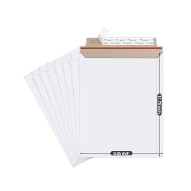 Imagem de Eupako Envelopes de papelão autoselados brancos para CDs, fotos, documentos, 23 x 29 cm