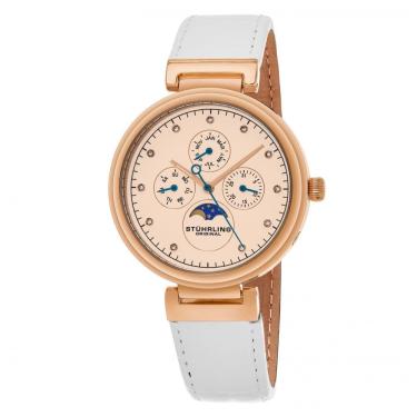 Imagem de Relógio Feminino Stuhrling Selene 674 Quartzo 39mm, Marrom Clássico