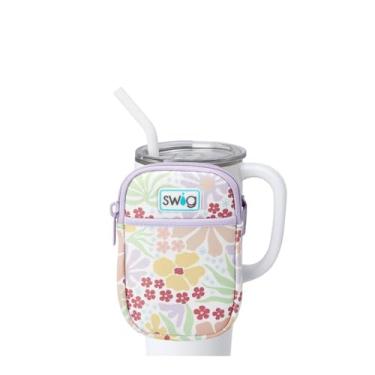 Imagem de Swig Life Bolsa Mega Caneca, Bolsa para Garrafa de Água com Alça Ajustável, Pochete de Garrafa de Água com Bolso para Telefone com Zíper, Acessórios para Copo, Corte fresco