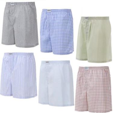 Imagem de Kit 6 Cuecas Samba Canção Presidente 100% Algodão, G, Sortidas