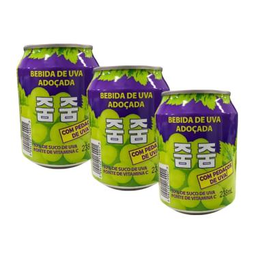 Imagem de Suco de Uva Jumju com Pedaços 238 ml Corréia - 3 Latas