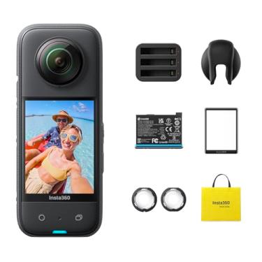 Imagem de Insta360 Pacote de Ação X3 - Câmera de Ação 360° com Estabilização FlowState e Visão em Terceira Pessoa - 5.7K e 4K - CMOS - 72MP