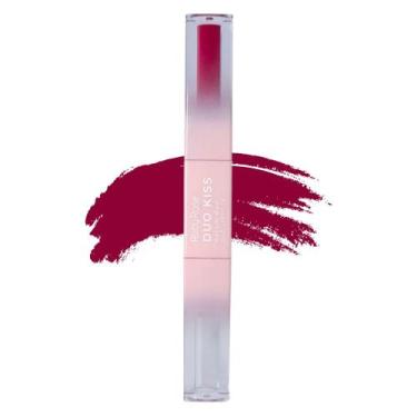 Imagem de Batom Líquido Ruby Rose Duo Kiss Matte 2 em 1 Alta Cobertura Com Gloss