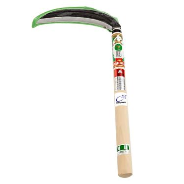 Imagem de nascom Foice de remoção de ervas daninhas japonesa (lâmina fina) lâmina de aço de alta qualidade (aço azul nº 2) ferramenta manual para jardinagem, capina e agricultura, peso leve, comprimento da