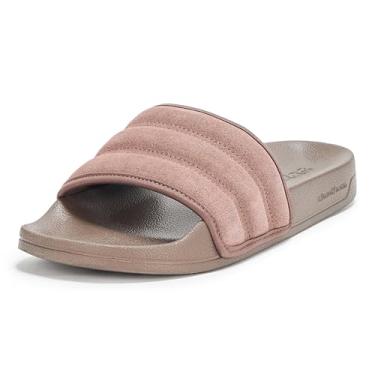 Imagem de adidas Chinelos de chuveiro unissex Adilette para adultos, Earth Strata/Earth Strata/Earth Strata, 10 Women/9 Men