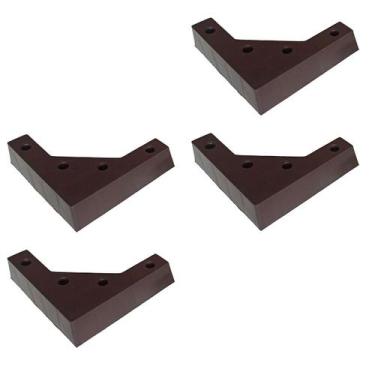 Imagem de Kit 4 Pés Cantoneira Para Sofá Tabaco 5cm de Altura - Gamplast