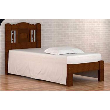 Imagem de Cama Solteirão (Solteiro Extra) Bella de Madeira Maciça Tauari - Cor Castanho