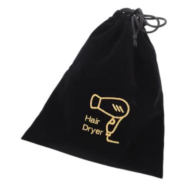 Imagem de Housoutil Sacos De Secador De Cabelo De Fiapos Bolsa De Cordão Preto À Prova De Poeira Bolsa De Penhor De Cabelo De Algodão Para Banheiro De Viagem