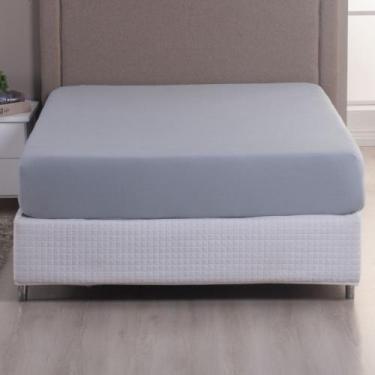 Imagem de Lençol Avulso King Malha 100% algodão c/ Elástico - Malucassim, Cinza