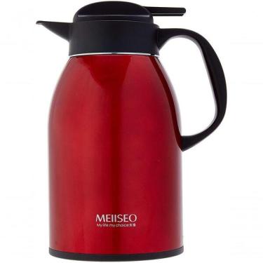 Imagem de Garrafa Térmica Kaffe Em Inox Vermelho Com Parede Dupla 1,6l