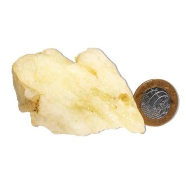 Imagem de 01 Enxofre Bruto Pedra Natural 150 a 200g 5 a 8cm Tipo A - CristaisdeC