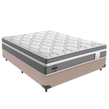 Imagem de Cama Box Casal Bege + Colchão Berlim Molas Ensacadas Probel