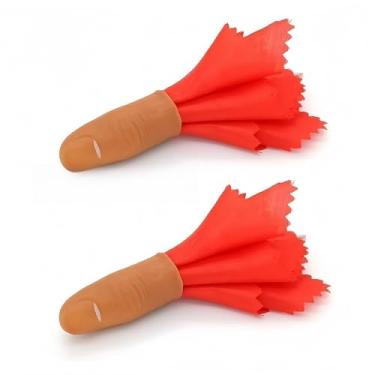 Imagem de 2Pcs Thumb Tip Magic Tricks Fake Thumb Tip Silk Vanish Magic Disappearing Silk Fake Thumb Tip Magic Trick Gimmick Magician Accessory Magic Tricks Making Objects Appear Disappear Practical Jokes