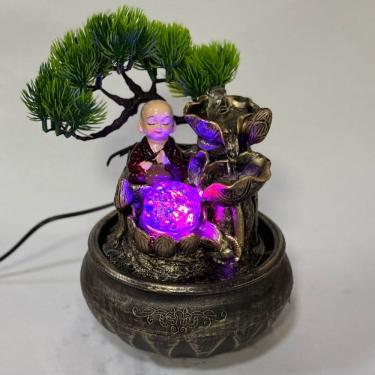 Imagem de Fonte de Água Decorativa Buda, Decoração Zen para Casa e Jardim, Símbolo de Iluminação