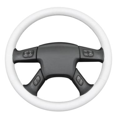 Imagem de MEWANT Capa de volante de carro costurada à mão para Chevrolet Silverado 2003-2007 protetor de volante, acessórios de volante