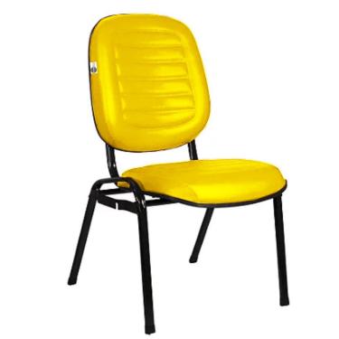 Imagem de Cadeira Empilhável para Igrejas Evangélicas Linha Holy Amarelo