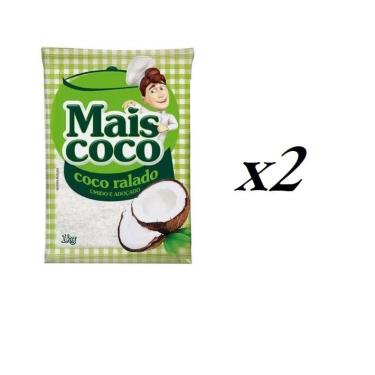 Imagem de Kit 2 kilos de Coco Ralado úmido Adoçado Mais Coco