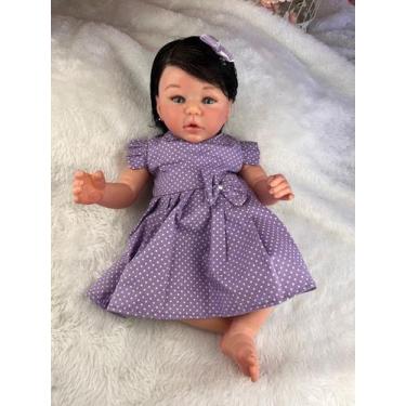 Imagem de Boneca Reborn Menina Realista Com Chupeta Pode Dar Banho - Mundo Azul 