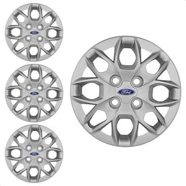 Imagem de Jogo Calota Com Emblema Resinado Todos Ford Aro 14 Ka  Ka Fiesta 4 Peç