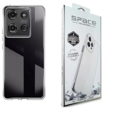 Imagem de Capinha Slim Space Hybrid Clear Ñ Amarela Para Motorola Moto G75