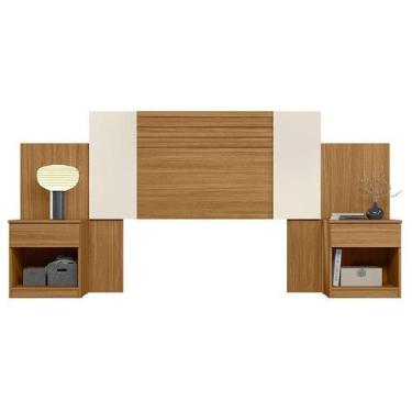 Imagem de Cabeceira Casal Araguaia Freijó Off White Flex - Moval