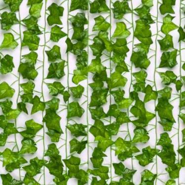 Imagem de Trepadeira Artificial Corrente De Hera 7 Metros 3 Peças Folhas Incrive