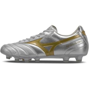 Imagem de Chuteira de Campo Masculina Mizuno Morelia II Pro, Prata, 39