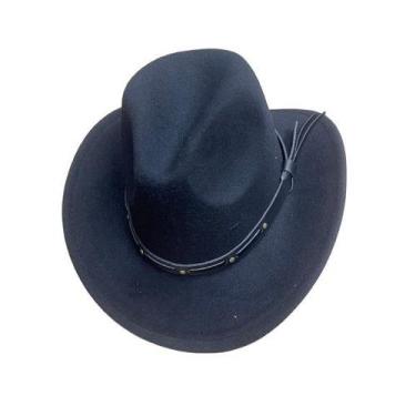 Imagem de Chapéu country Western Cowboy hat unisex aba pequeno fita em Couro, La