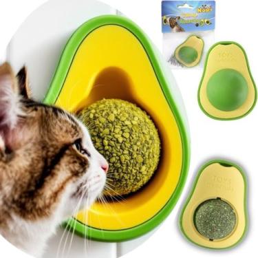 Imagem de Catnip Gato Abacate Brinquedo Gira 360 Interativo Pet Erva Natural Lam