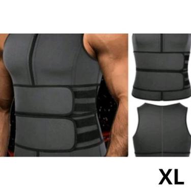 Imagem de Regata Masculina Queima Gorduras Barriga Camiseta Cinta Lombar Reforça