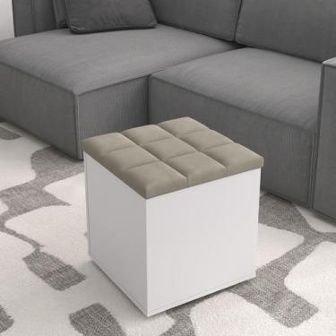 Imagem de Puff Baú Suede Organizador Decorativo Para Sala Quarto Escritório  Pek