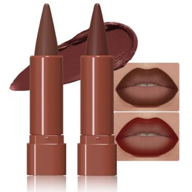 Imagem de JUAAZIN 2 Peças De Batom Gradiente Fosco, Lápis Delineador Labial, Contorno Impecável, Efeito Ombré Gradual, Batom Para Mulheres, Longa Duração, À Prova D'Água, À Prova De Manchas, 05#+08#