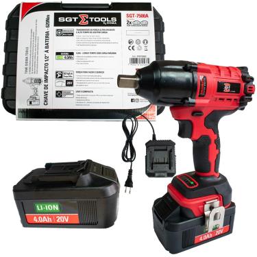 Imagem de Chave de Impacto Bateria 20V 1/2 POL Brush 620NM 4Ah C|Bateria e Maleta SGT-7500-Bivolt