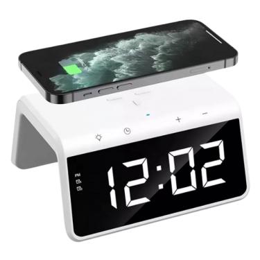 Imagem de Relógio Despertador + Carregador Indução (branco)