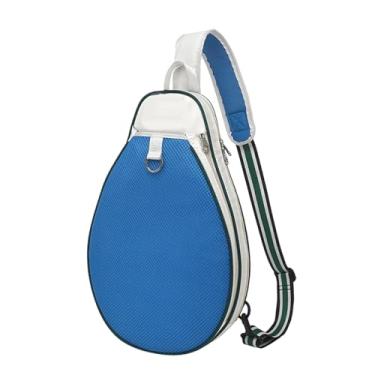 Imagem de menolana Bag de raquete de tênis segura 2 raquetes de tênis tênis bolsa de tênis bolsa de tênis badminton saco de badminton para meninos meninas homens, Branco Azul