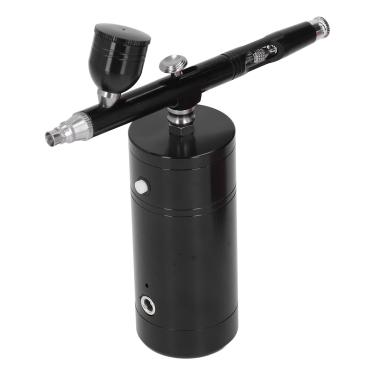 Imagem de Kit de Armas de Aeroporto Sem Fio, Conjunto de Spray Portátil Leve Com 3 Xícaras de Tinta, Mini Compressor Recarregável USB para Maquiagem, Tatuagens, Artesanato, Pintura de