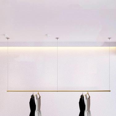 Imagem de Vestuário De Vestuário Rack De Roupas De Altura Ajustável Prateleira De Loja De Roupas Teto Vestido De Noiva Pendurado Rack De Cabide Armazenamento, Prateleira Organizadora De Qu, B, 180cm