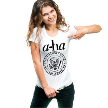 Imagem de Camiseta camisa A-HA, banda new wave anos 80 varias cores exclusiva un