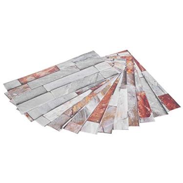 Imagem de Adesivo de Ladrilhos, Descasque e Backsplash Backsplash Casca de Ladrilhos e Adesivo de Telha de Pvc Com Adesivo Automático para Decorar Sala de Estar, Cozinha, Banheiro, Sala de Jantar (Kit046)
