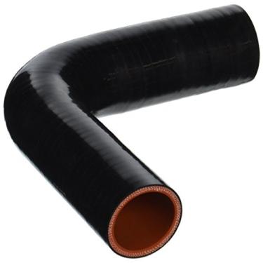Imagem de HTSER90-150-175-BLK Silicone High Temperature 4-ply Reinforced 90 degree Elbow Reducer Coupler Hose, 75 PSI Maximum Pressure, 4" Leg Length on each side, 1-1/2" > 1-3/4" ID, Black