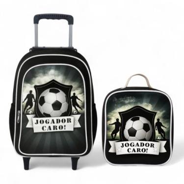 Imagem de Kit Mochila Escolar Infantil Masculina Rodinha+ Lancheira Térmica - Pi